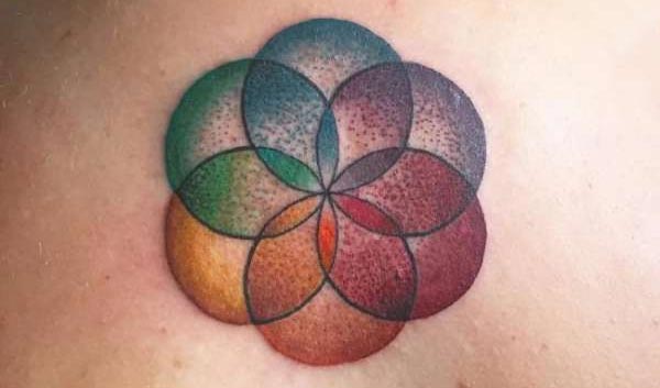 Color tatoo seed of life symbol